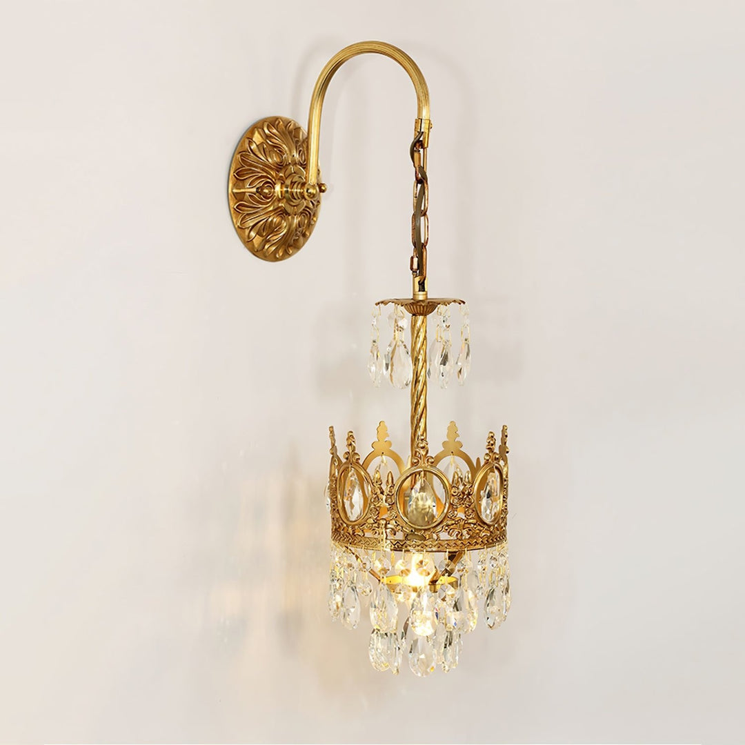 Lampa Ścienna Kryształowa Korona