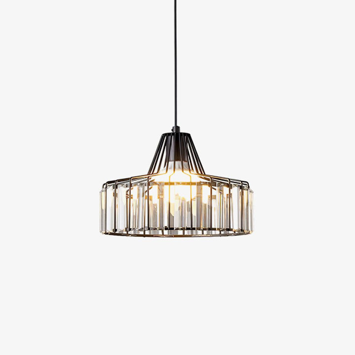 Lampa Wisząca Kryształowa Bębnowa