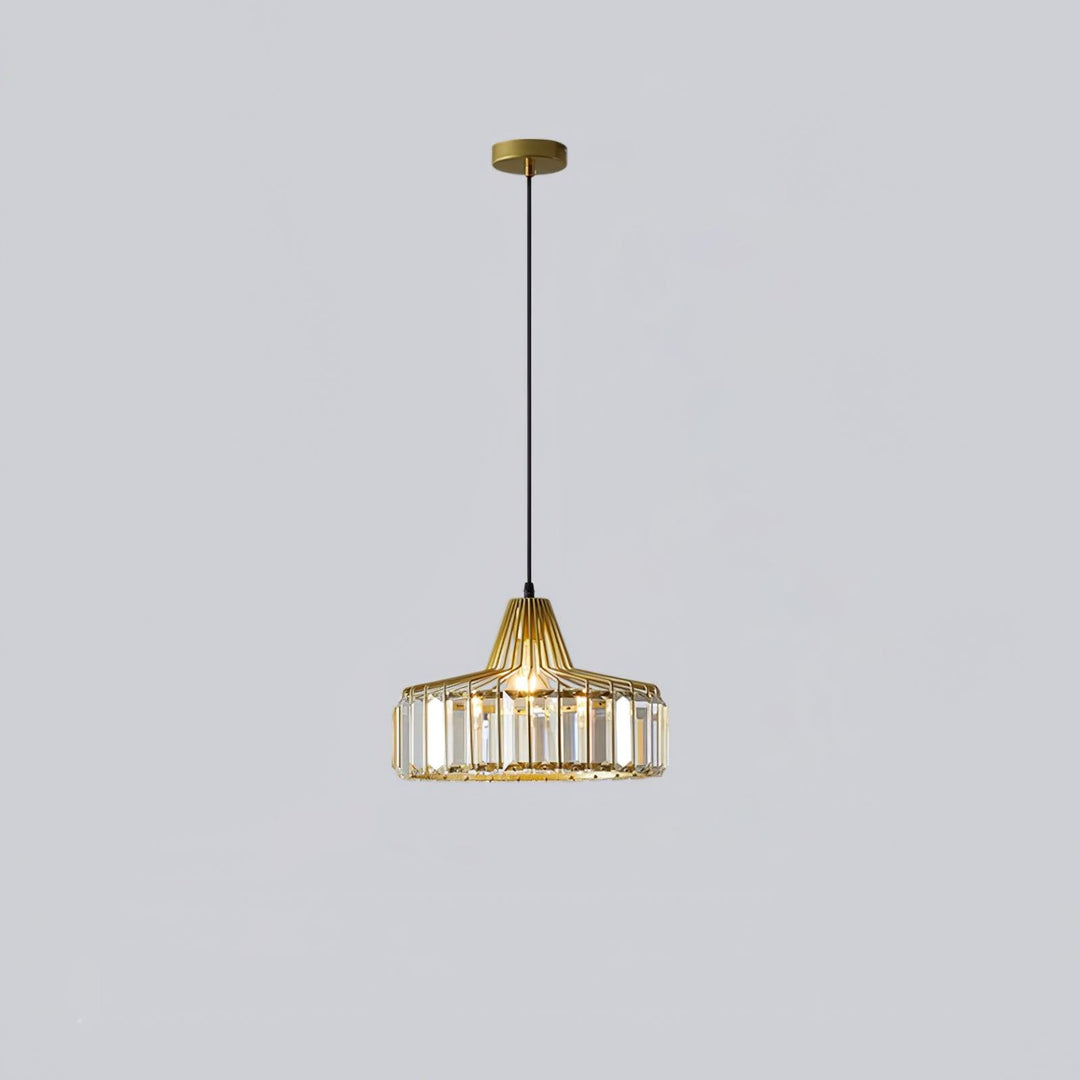 Lampa Wisząca Kryształowa Bębnowa