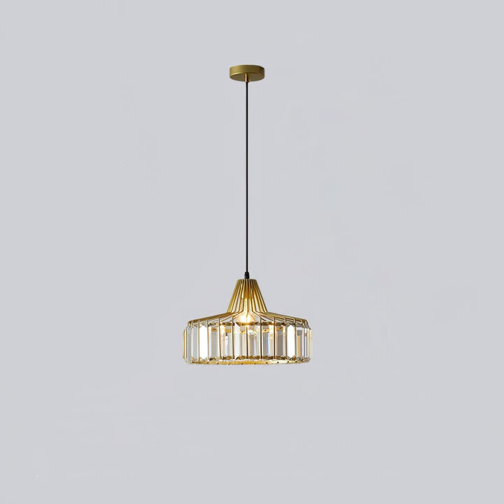 Lampa Wisząca Kryształowa Bębnowa