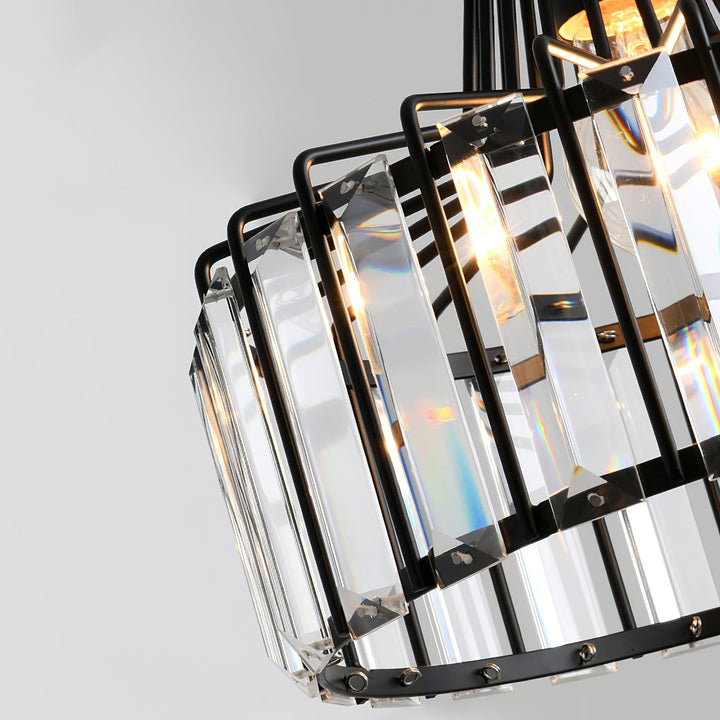 Lampa Wisząca Kryształowa Bębnowa
