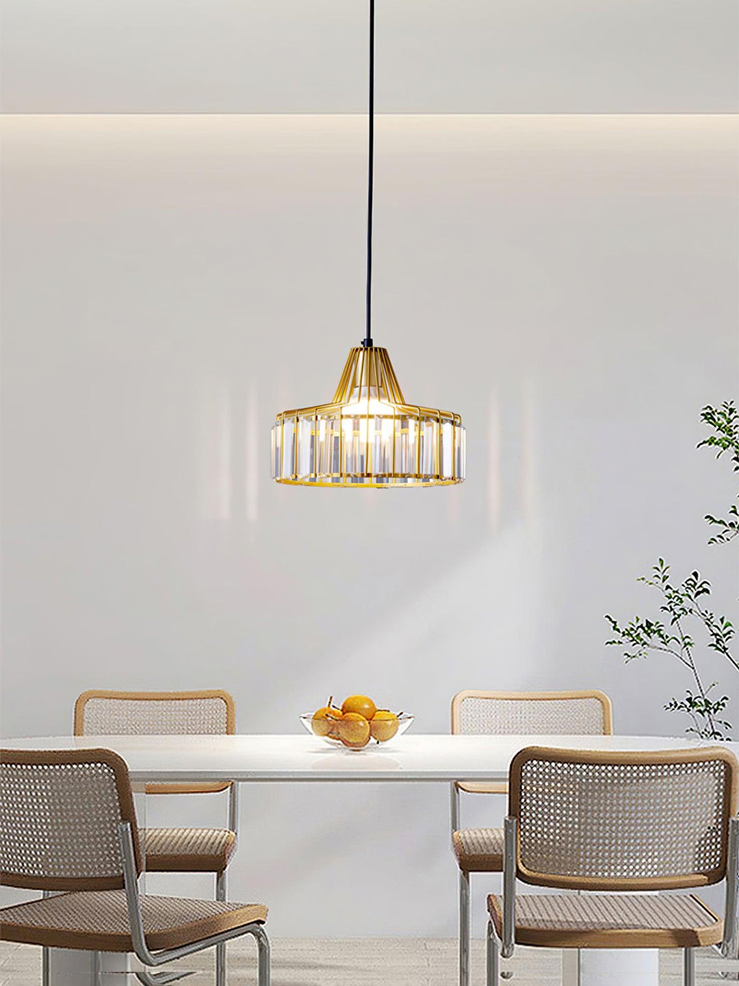 Lampa Wisząca Kryształowa Bębnowa