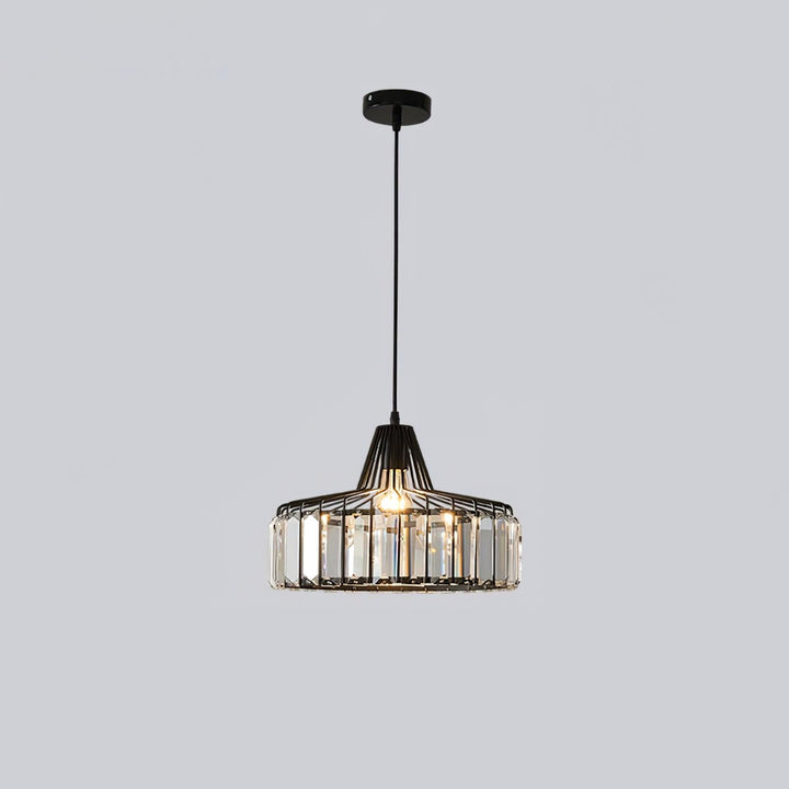 Lampa Wisząca Kryształowa Bębnowa