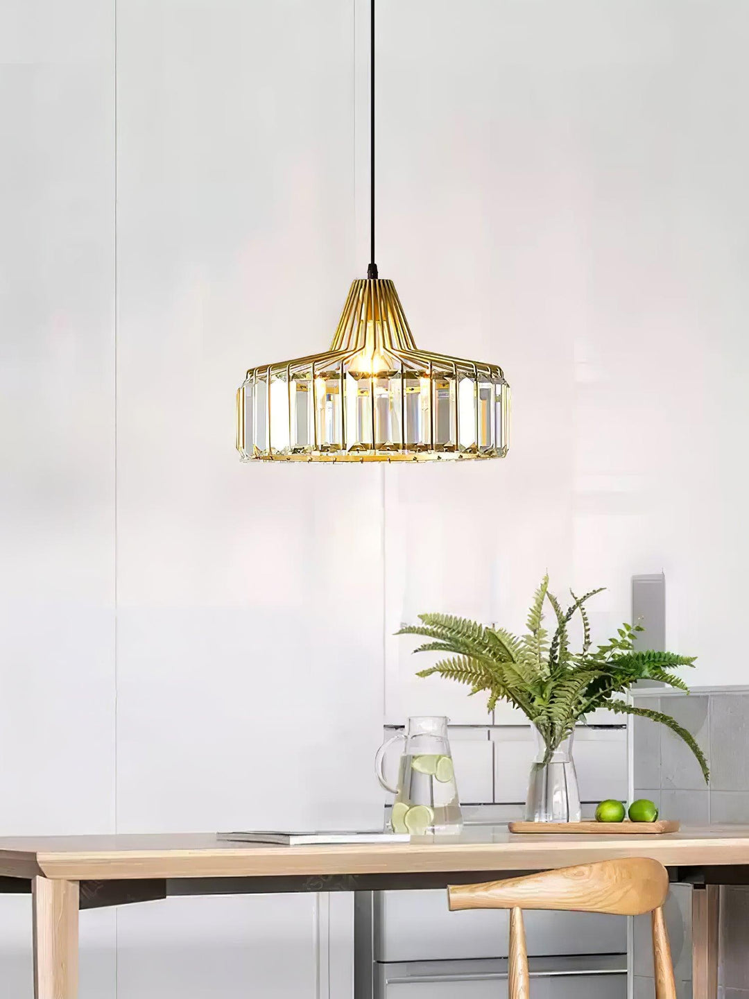 Lampa Wisząca Kryształowa Bębnowa
