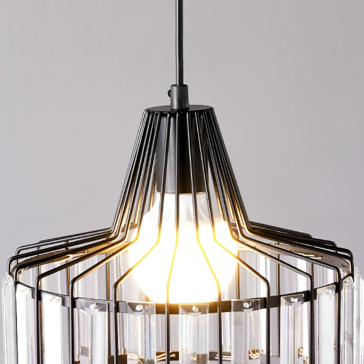 Lampa Wisząca Kryształowa Bębnowa