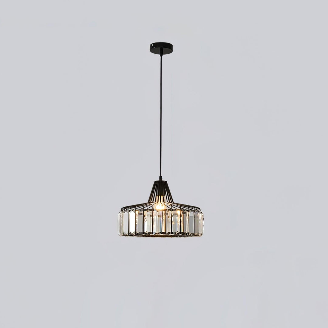 Lampa Wisząca Kryształowa Bębnowa