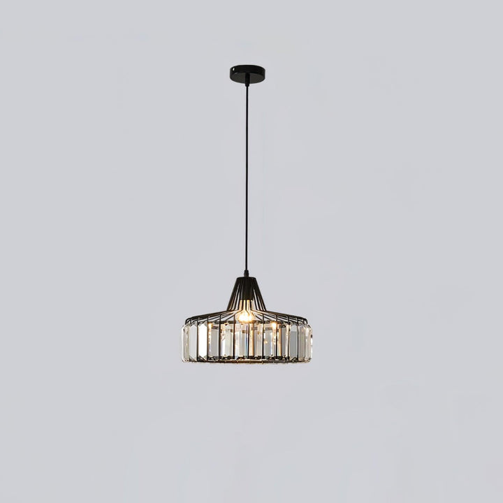 Lampa Wisząca Kryształowa Bębnowa