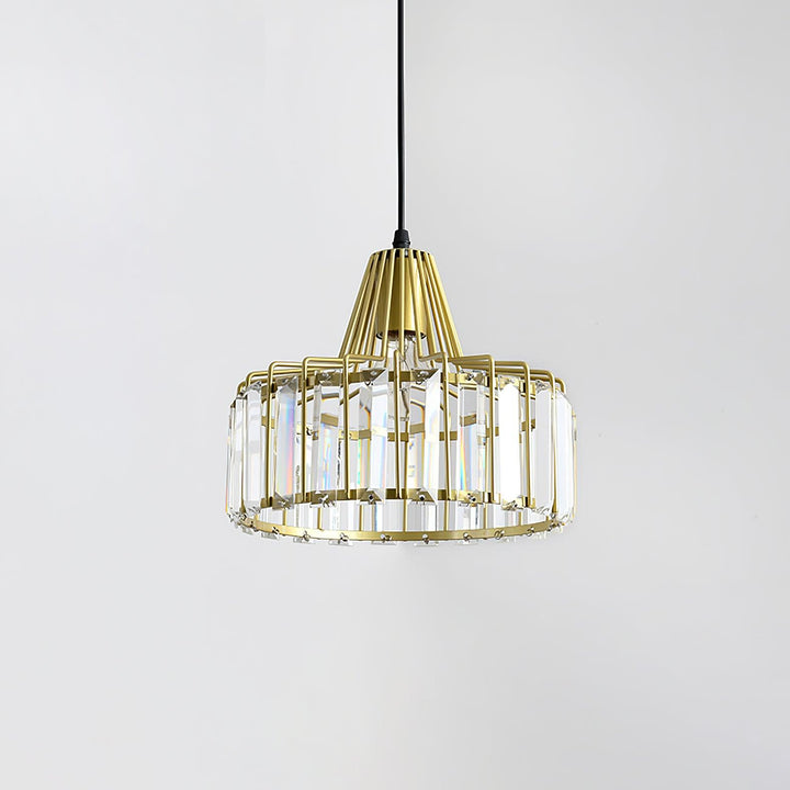 Lampa Wisząca Kryształowa Bębnowa