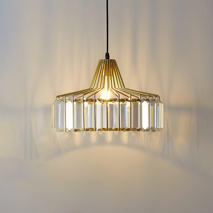 Lampa Wisząca Kryształowa Bębnowa