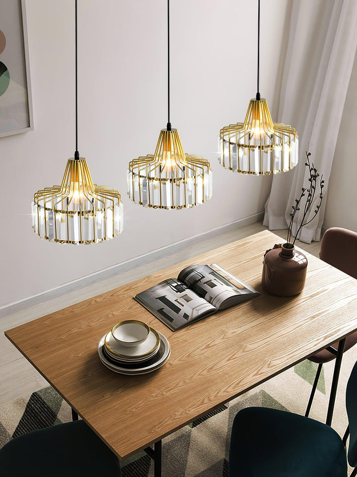 Lampa Wisząca Kryształowa Bębnowa