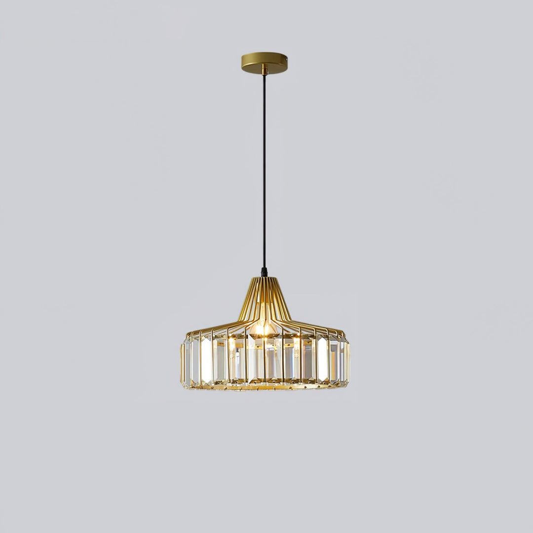 Lampa Wisząca Kryształowa Bębnowa