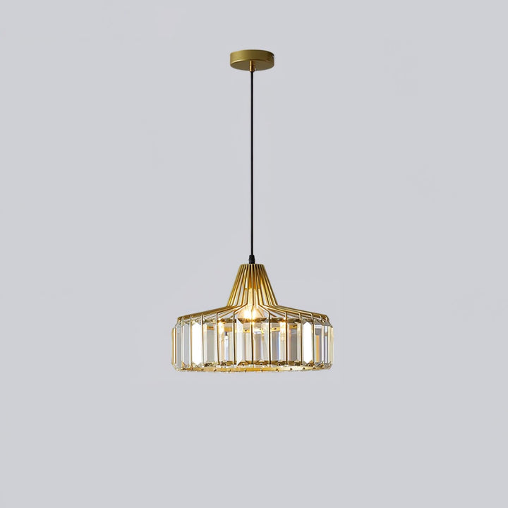 Lampa Wisząca Kryształowa Bębnowa