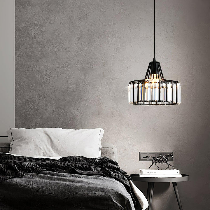 Lampa Wisząca Kryształowa Bębnowa