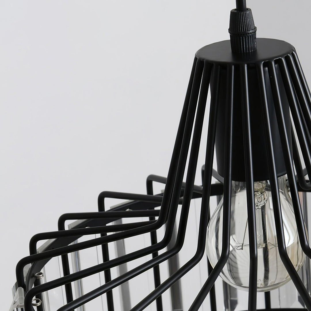Lampa Wisząca Kryształowa Bębnowa