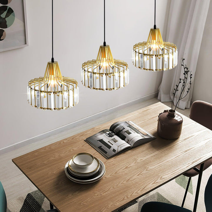Lampa Wisząca Kryształowa Bębnowa