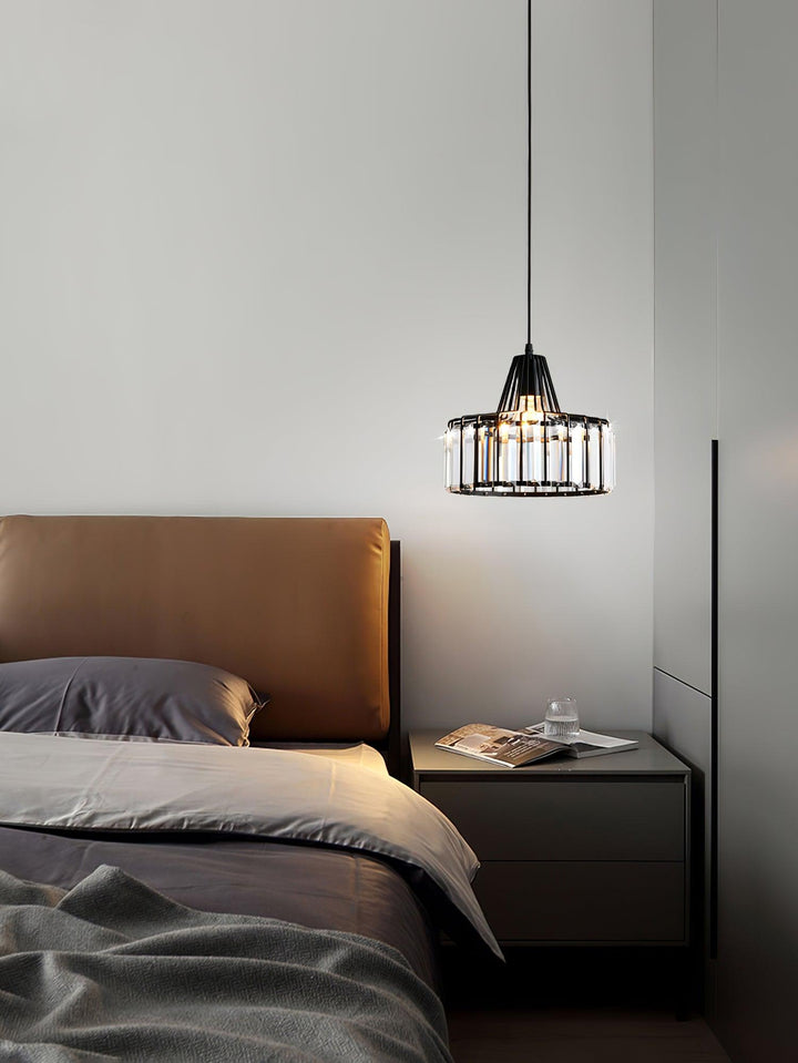 Lampa Wisząca Kryształowa Bębnowa