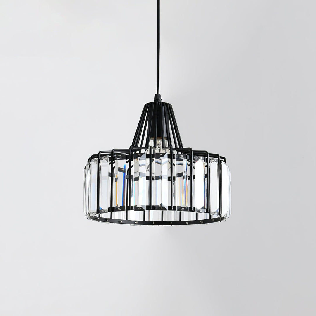 Lampa Wisząca Kryształowa Bębnowa