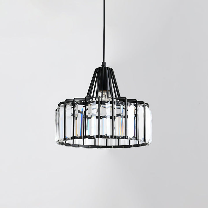 Lampa Wisząca Kryształowa Bębnowa