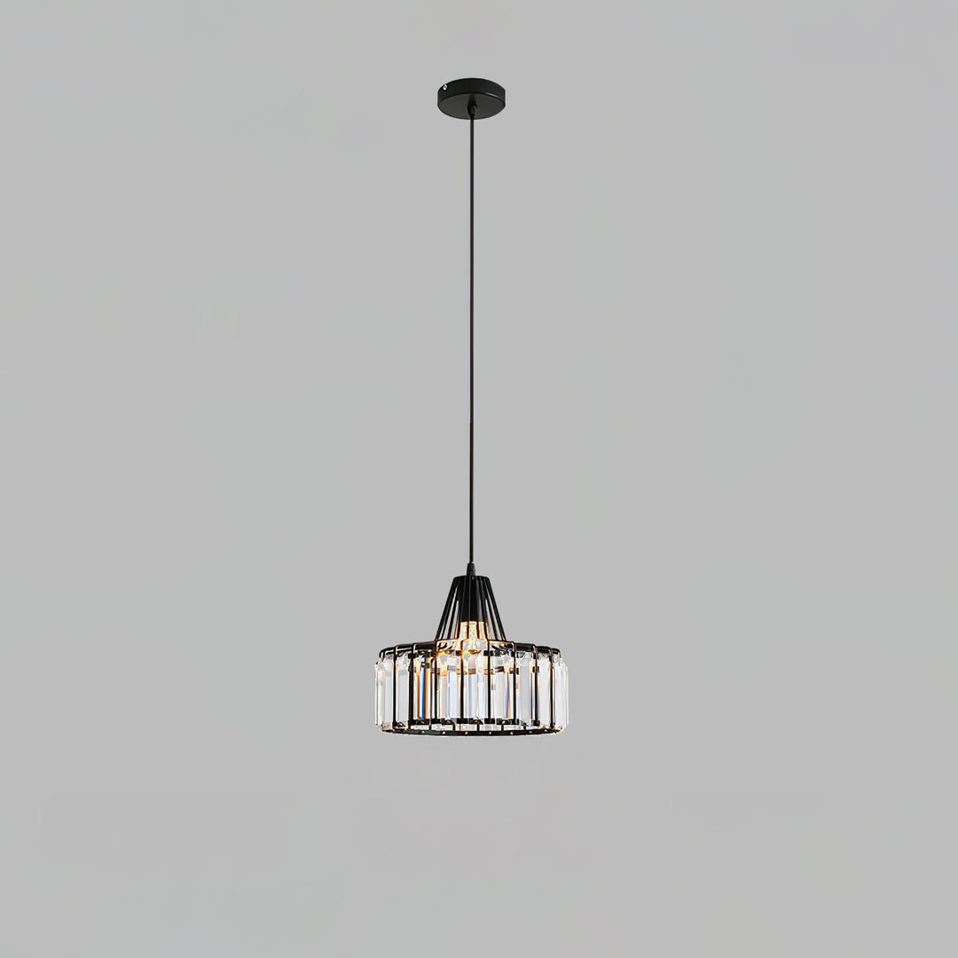 Lampa Wisząca Kryształowa Bębnowa
