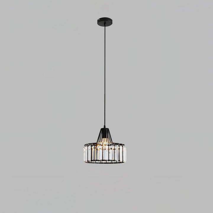 Lampa Wisząca Kryształowa Bębnowa