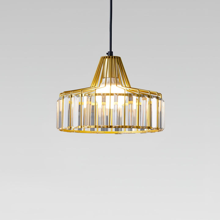 Lampa Wisząca Kryształowa Bębnowa