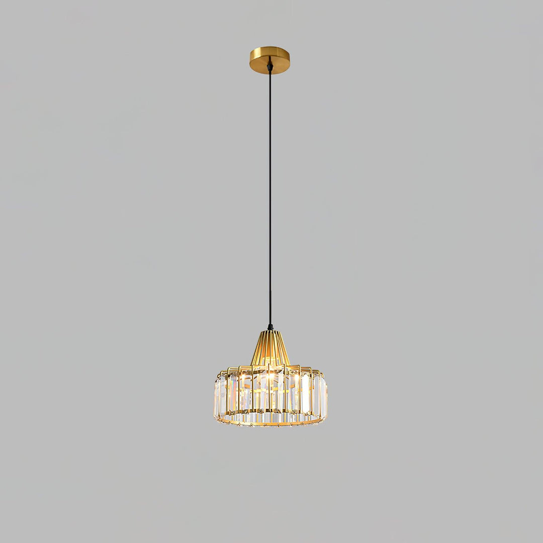 Lampa Wisząca Kryształowa Bębnowa