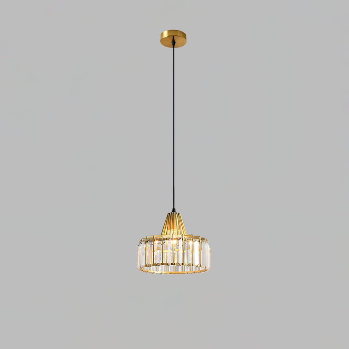 Lampa Wisząca Kryształowa Bębnowa