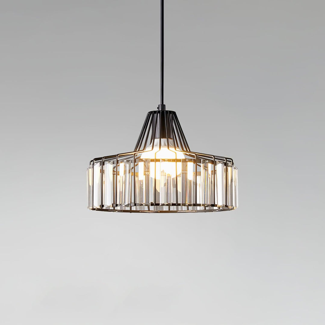 Lampa Wisząca Kryształowa Bębnowa