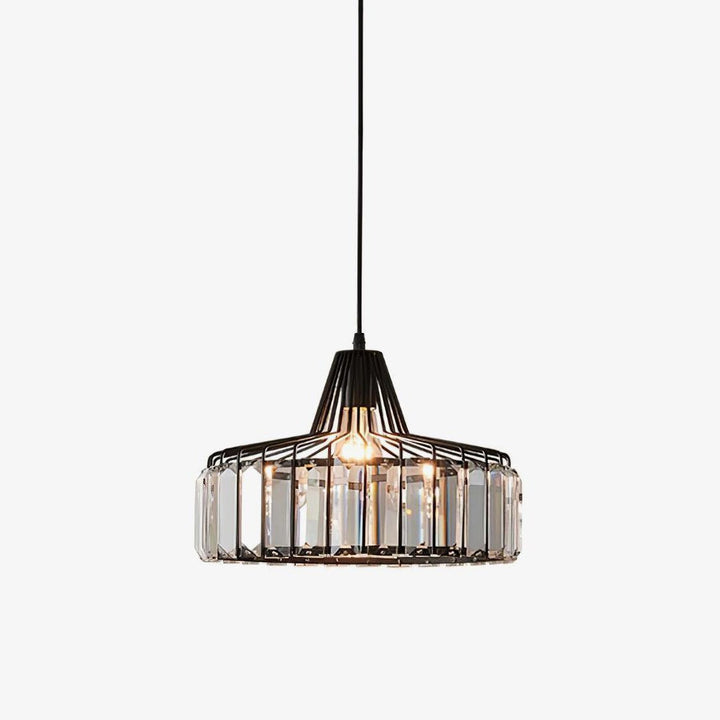 Lampa Wisząca Kryształowa Bębnowa