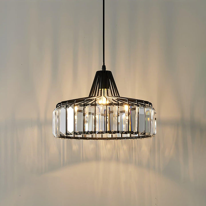 Lampa Wisząca Kryształowa Bębnowa