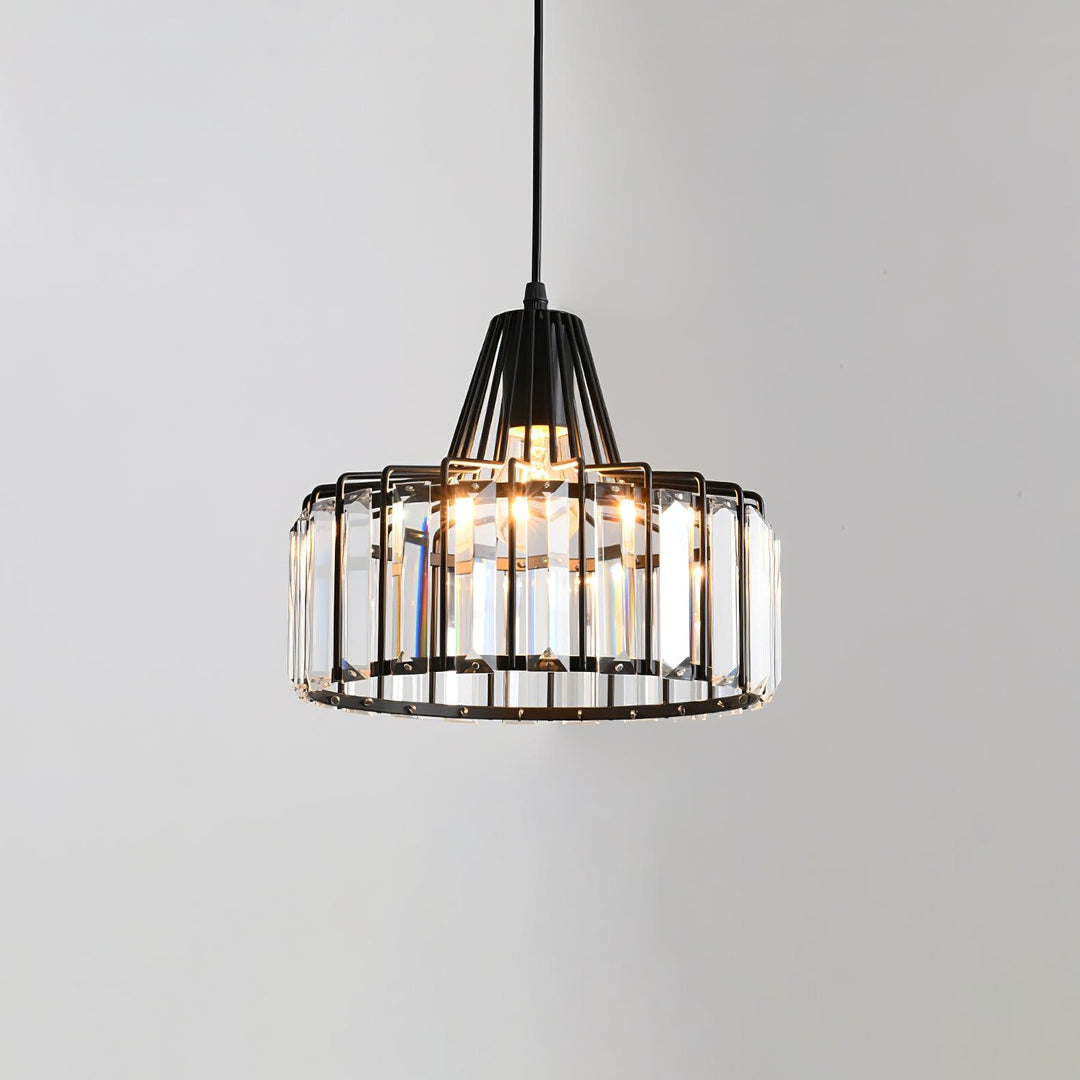 Lampa Wisząca Kryształowa Bębnowa