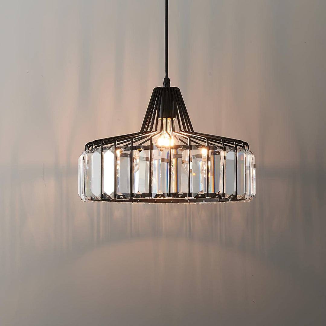 Lampa Wisząca Kryształowa Bębnowa