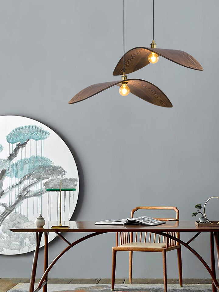 Lampa Wisząca Z Drewna Krzywoliniowa