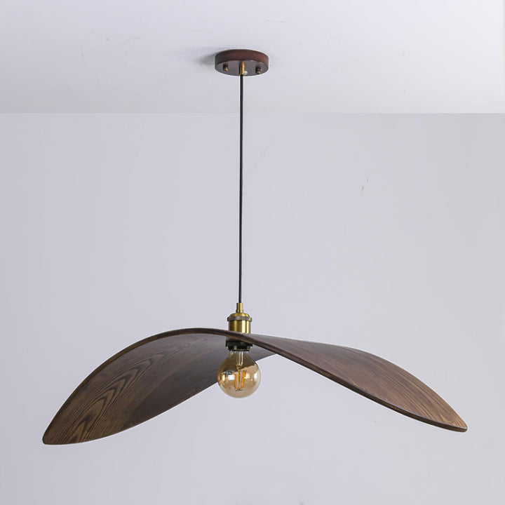 Lampa Wisząca Z Drewna Krzywoliniowa