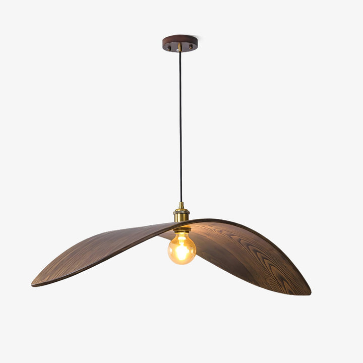 Lampa Wisząca Z Drewna Krzywoliniowa