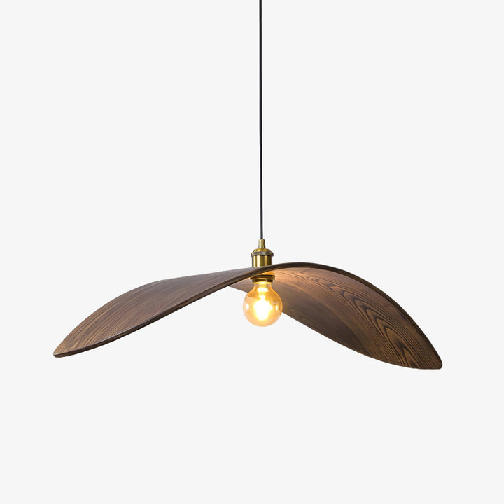 Lampa Wisząca Z Drewna Krzywoliniowa