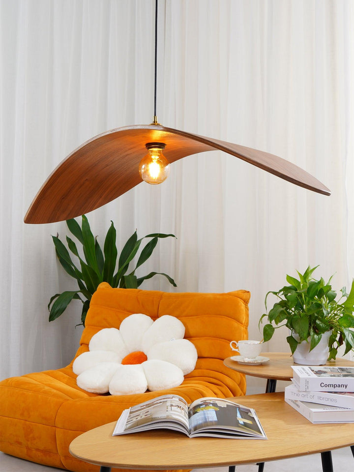 Lampa Wisząca Z Drewna Krzywoliniowa