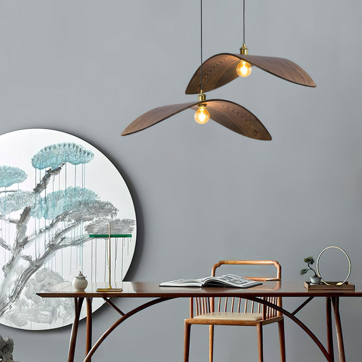 Lampa Wisząca Z Drewna Krzywoliniowa