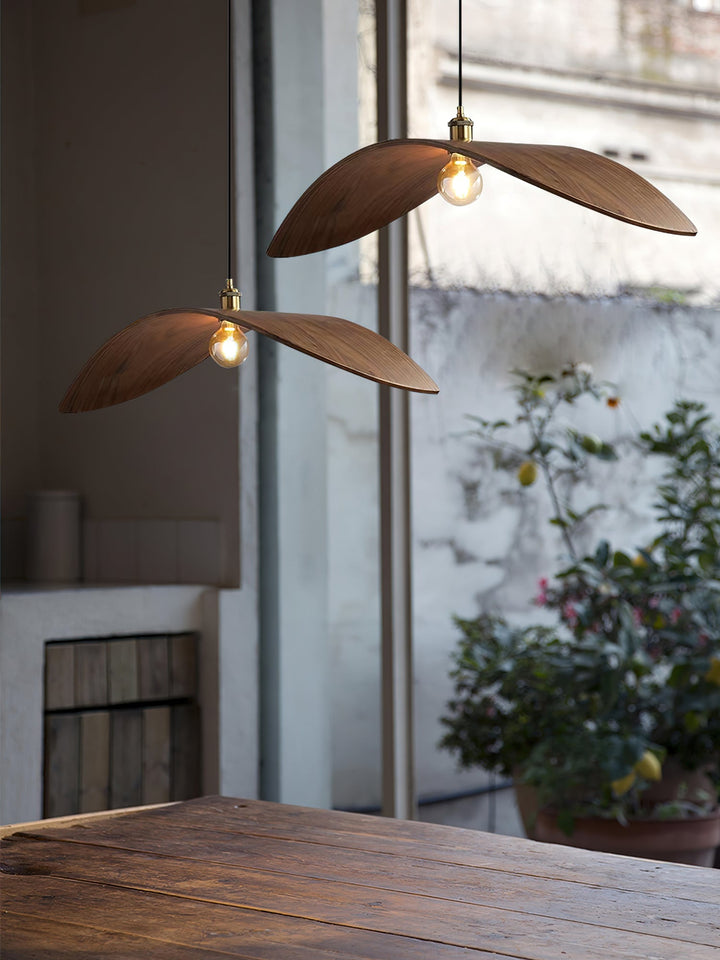 Lampa Wisząca Z Drewna Krzywoliniowa