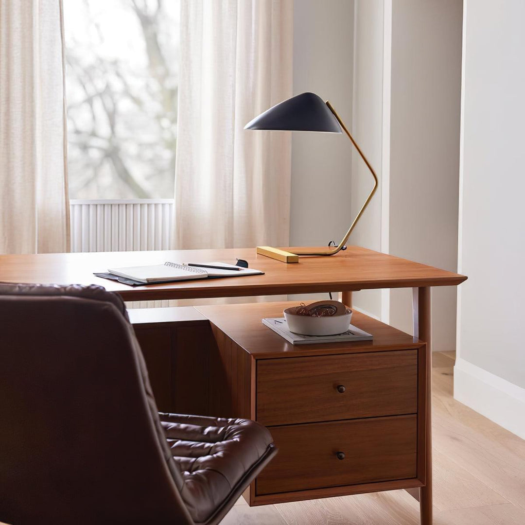 Krzywoliniowa Lampa Stołowa w Stylu Mid-Century