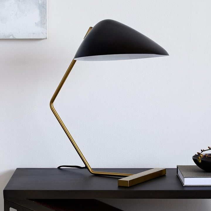 Krzywoliniowa Lampa Stołowa w Stylu Mid-Century