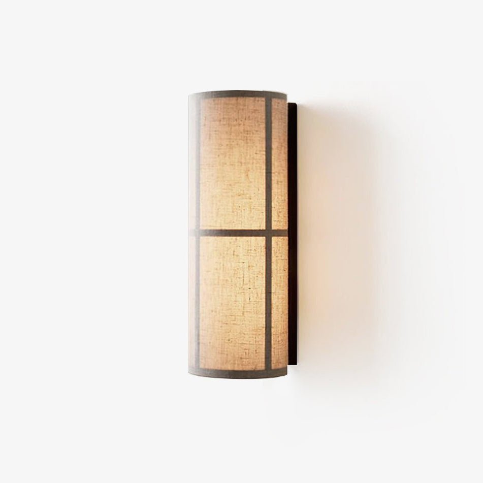 Lampa Ścienna z Tkaniny w Kształcie Cylindra