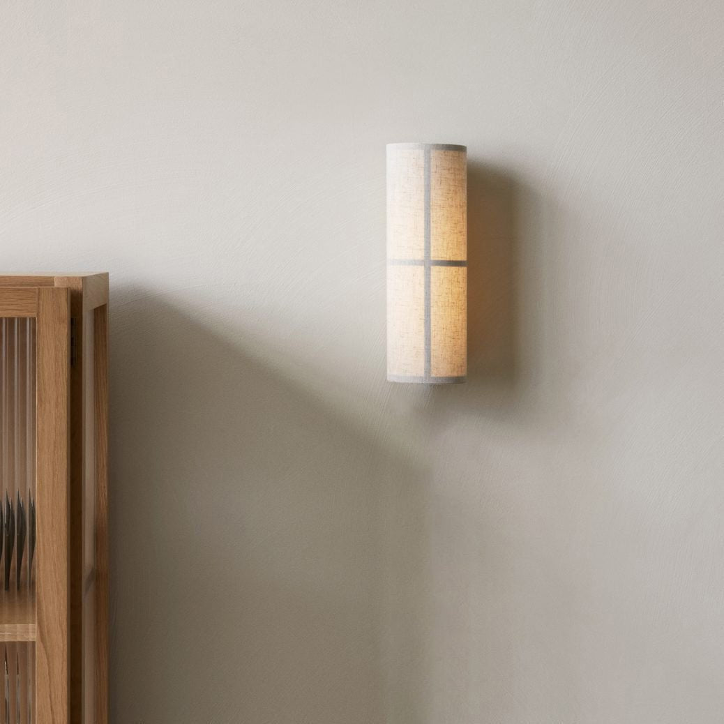 Lampa Ścienna z Tkaniny w Kształcie Cylindra