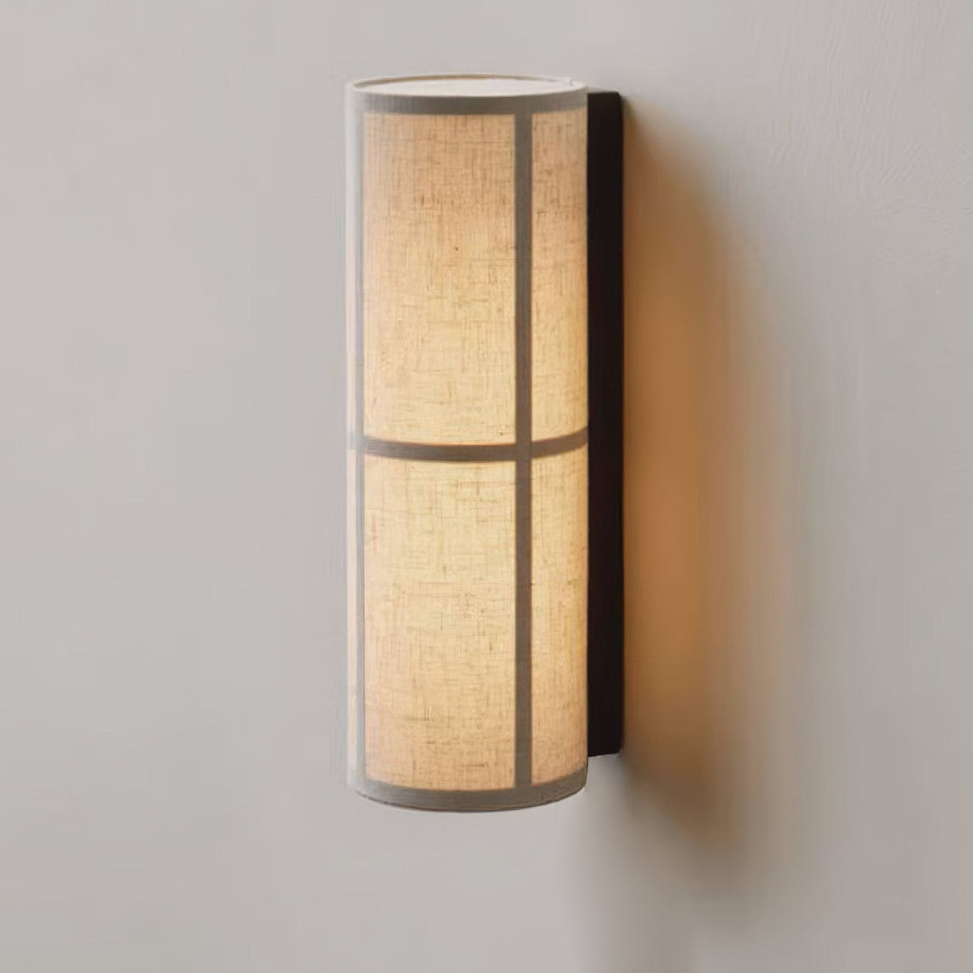 Lampa Ścienna z Tkaniny w Kształcie Cylindra