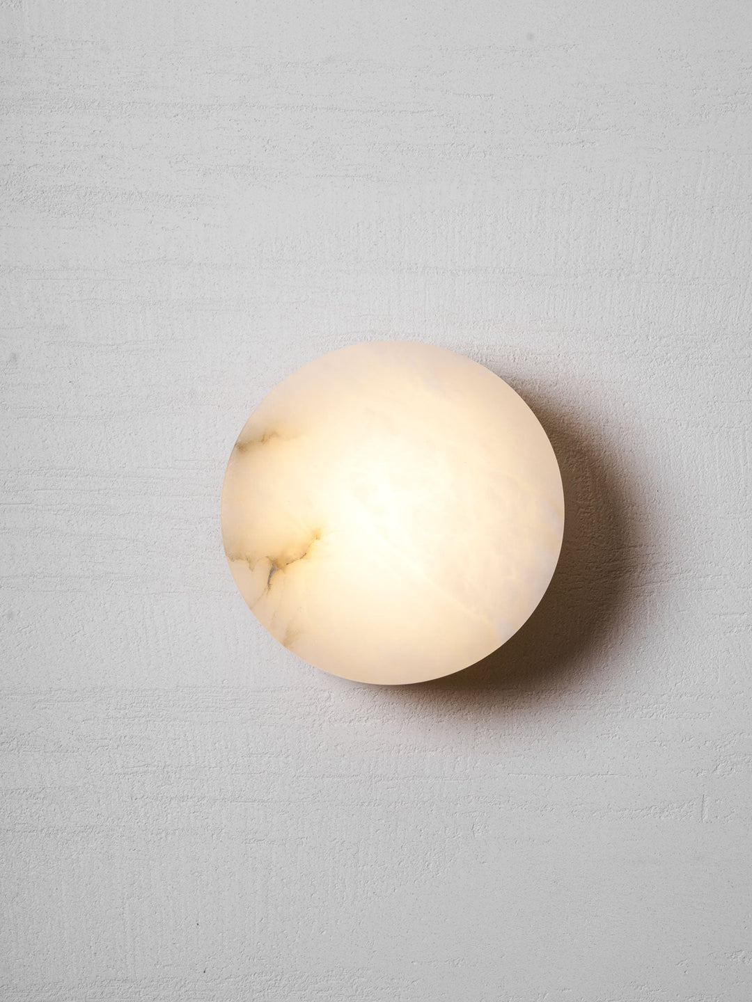Cylindryczna Lampa Ścienna z Alabastru