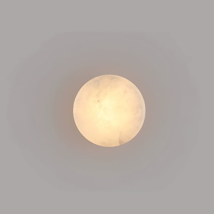 Cylindryczna Lampa Ścienna z Alabastru