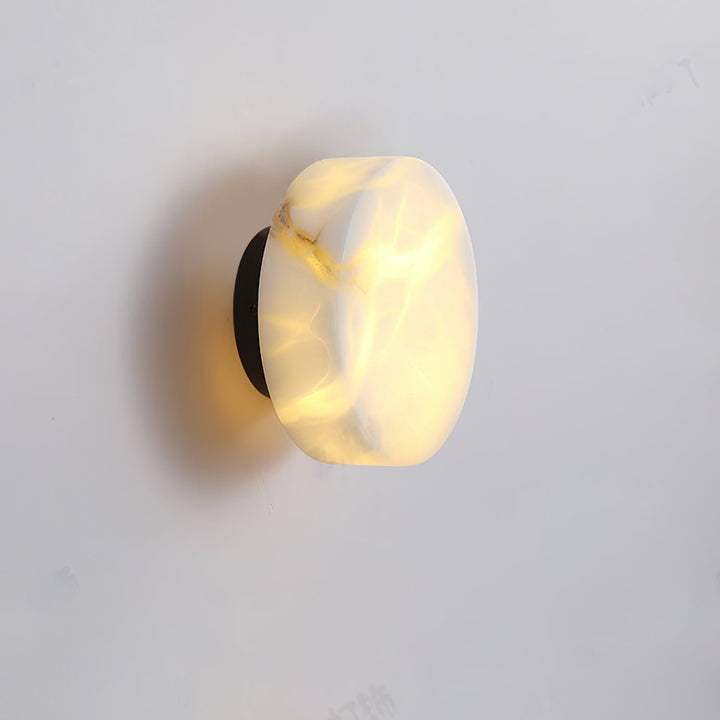 Cylindryczna Lampa Ścienna z Alabastru
