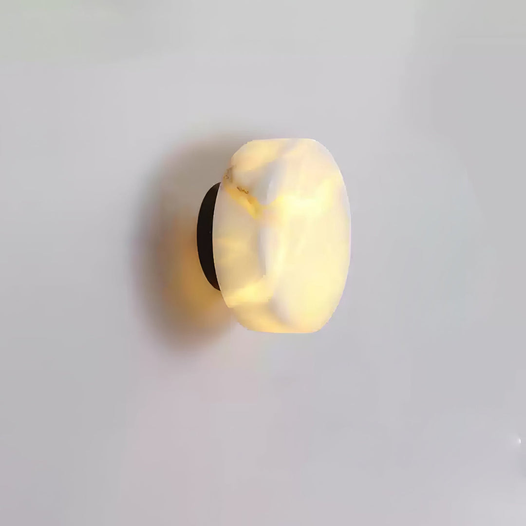 Cylindryczna Lampa Ścienna z Alabastru
