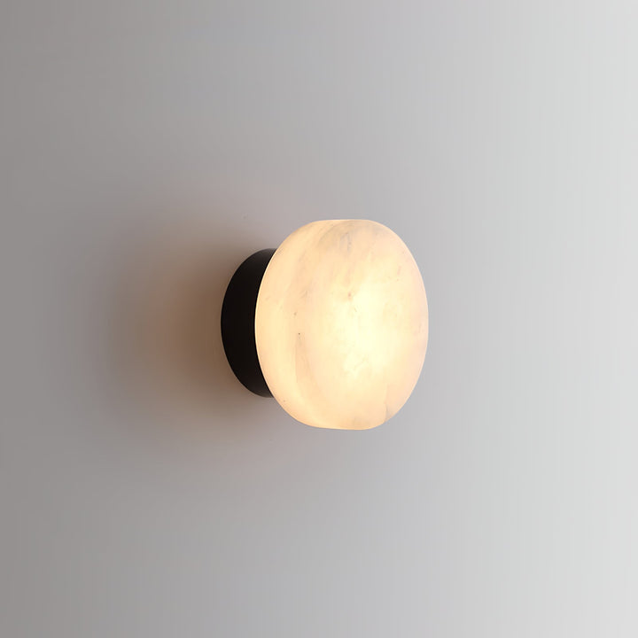 Cylindryczna Lampa Ścienna z Alabastru