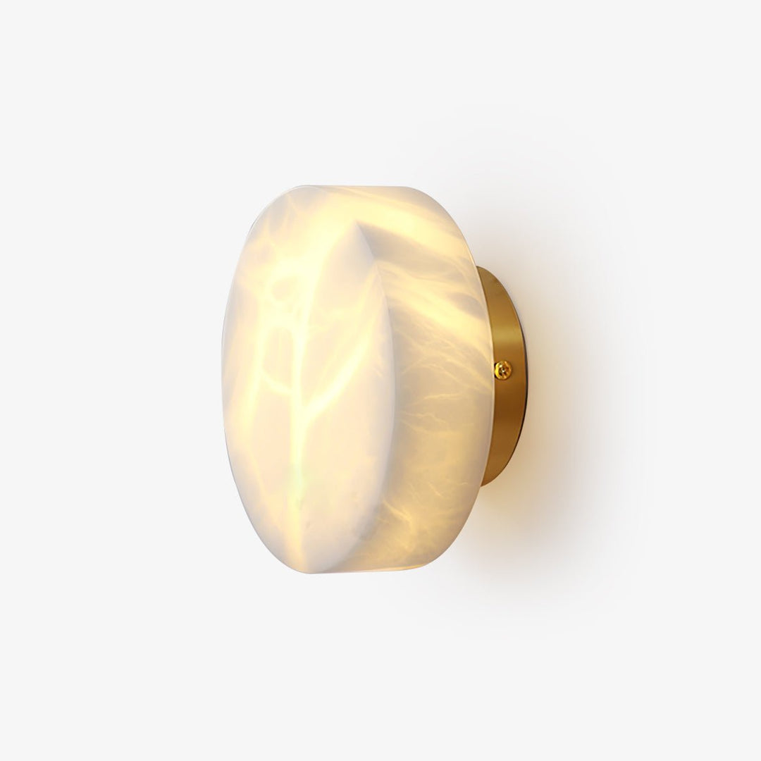 Cylindryczna Lampa Ścienna z Alabastru